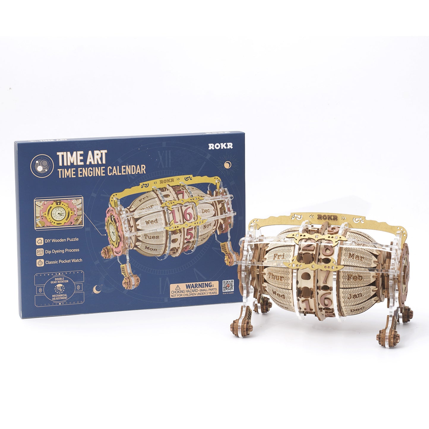 Robotime ROKR zodiaque horloge murale 3D Puzzle en bois modèle assemblage jouets cadeaux pour enfants enfants adolescents LC601 livraison directe du fournisseur
