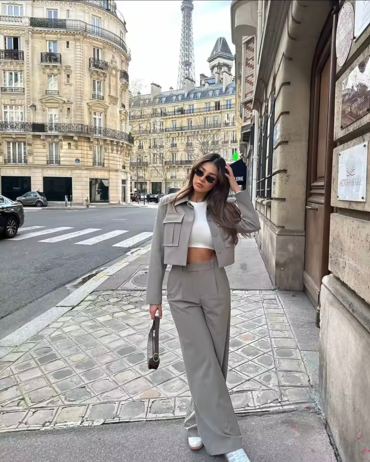 Casual Short Blazer Suit Women Pockets Lapel Jacket with Pants New 2025 Spring Summer Holiday Commuter Blazer Suit