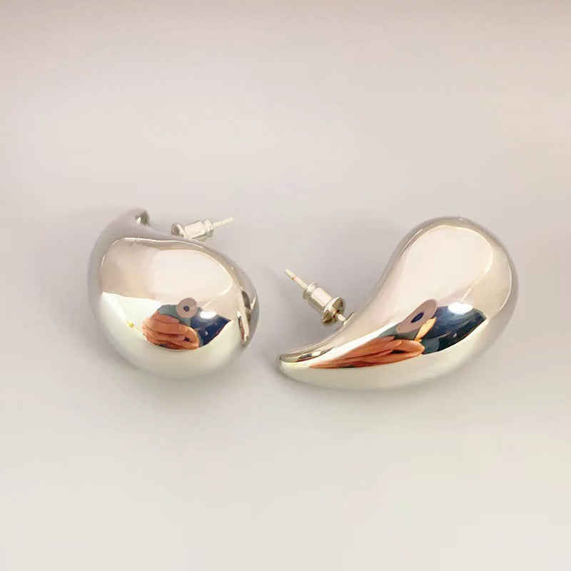 Boucles d'oreilles en métal doré 18 carats, bijoux d'oreille simples, doux et Cool, Style géométrique, personnalité