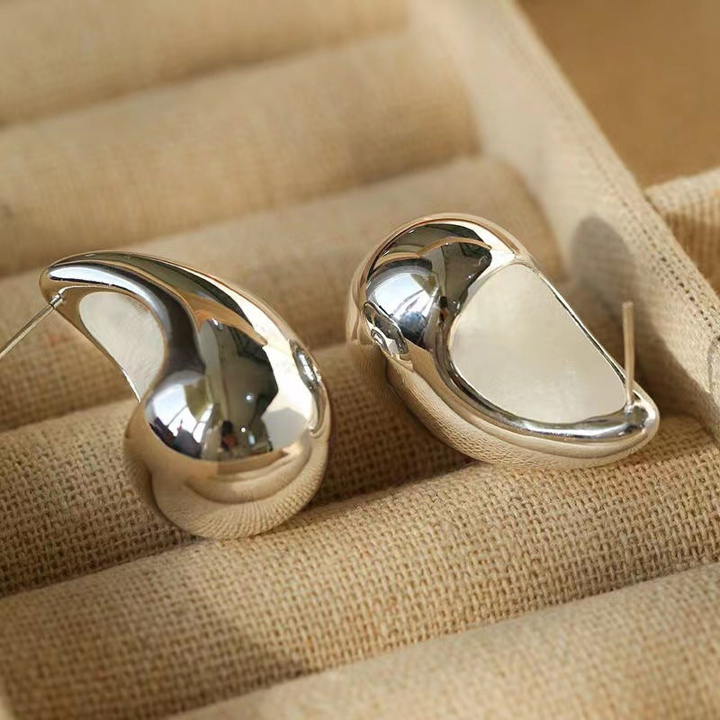 Boucles d'oreilles en métal doré 18 carats, bijoux d'oreille simples, doux et Cool, Style géométrique, personnalité