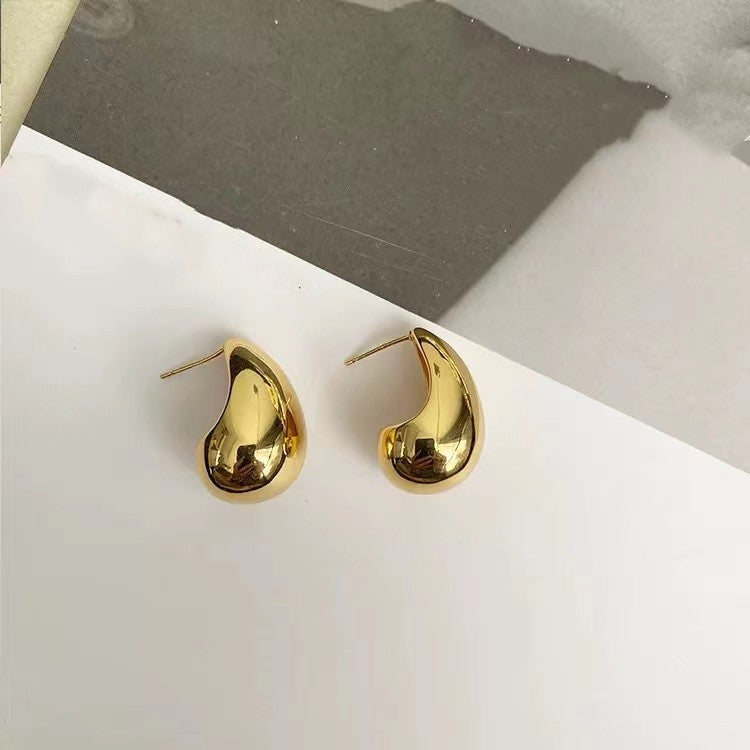 Boucles d'oreilles en métal doré 18 carats, bijoux d'oreille simples, doux et Cool, Style géométrique, personnalité