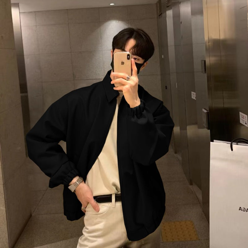 Kesheng Veste en cuir d'outillage ample pour homme, belle veste en cuir Duffy décontractée pour couple