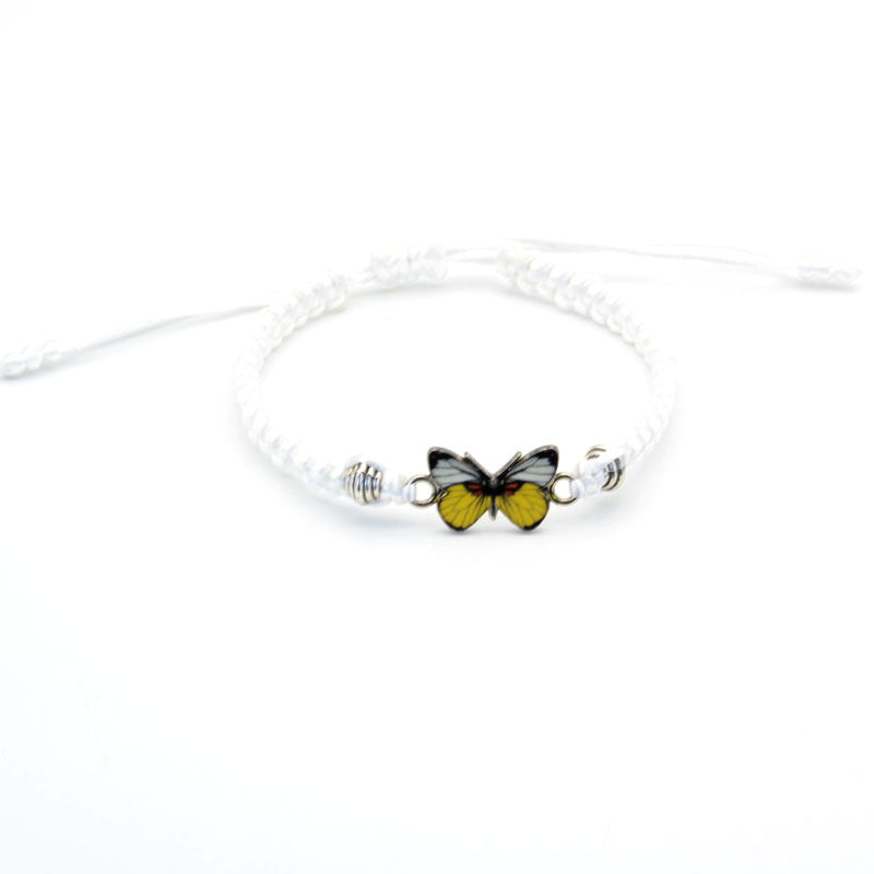 Bracelet papillon couple tissé à la main pour femme