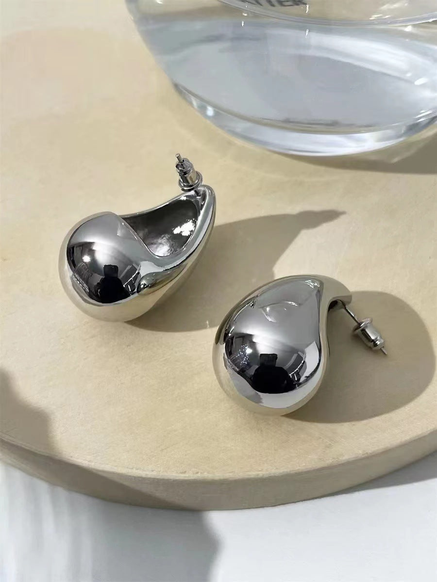 Boucles d'oreilles en métal doré 18 carats, bijoux d'oreille simples, doux et Cool, Style géométrique, personnalité