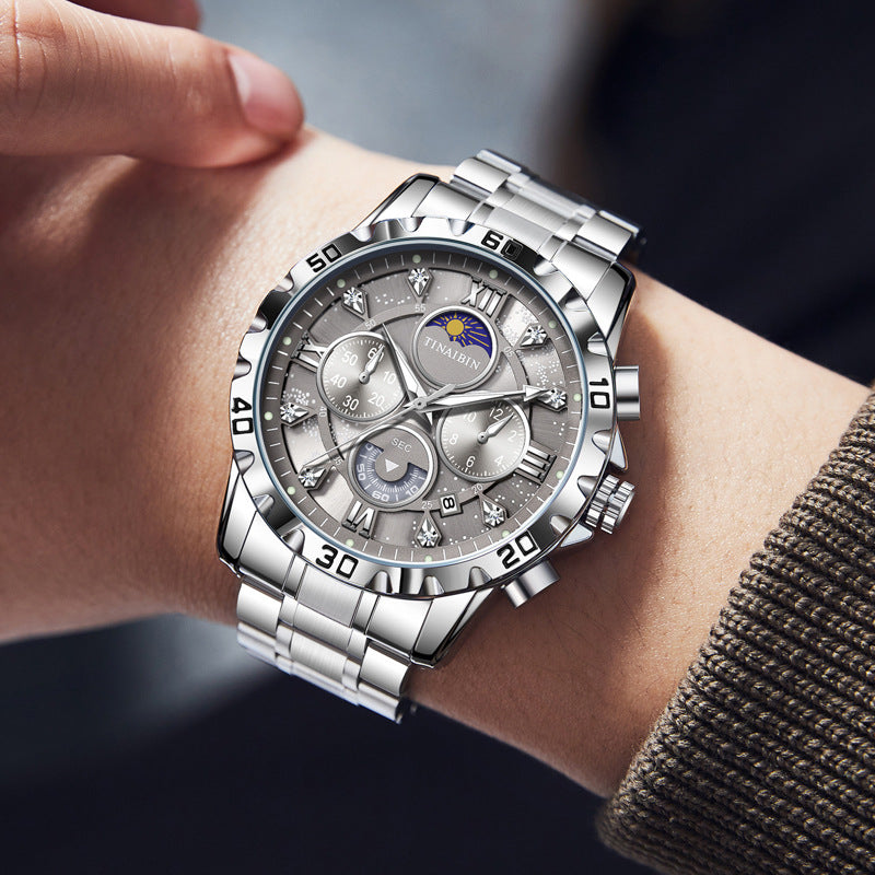 Montre à Quartz multifonctionnelle de haute qualité pour hommes, étanche et lumineuse