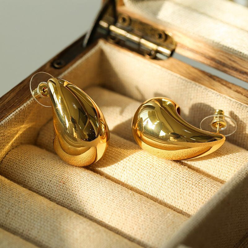 Boucles d'oreilles en métal doré 18 carats, bijoux d'oreille simples, doux et Cool, Style géométrique, personnalité