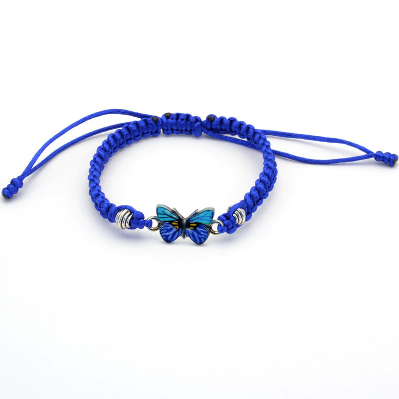 Bracelet papillon couple tissé à la main pour femme