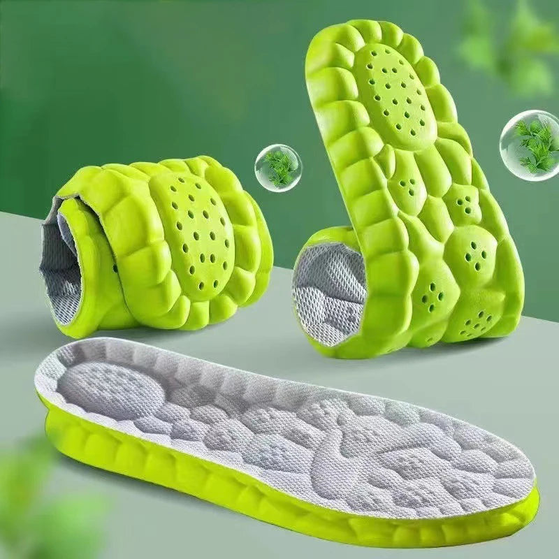 New 4D Sport Insole Super Soft Shoes Sole Pads for Feet Shock Arch Support Orthopedic Inserts Absorption Baskets Shoe Sole