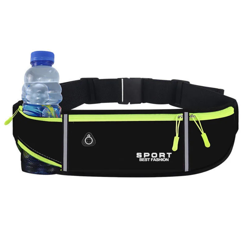 Unisex Sports Water Bottle Hip Waist Pack Waterproof Running Climbing Money Waist Bag Mobile Phone Bag Motorcycle Fanny Pack