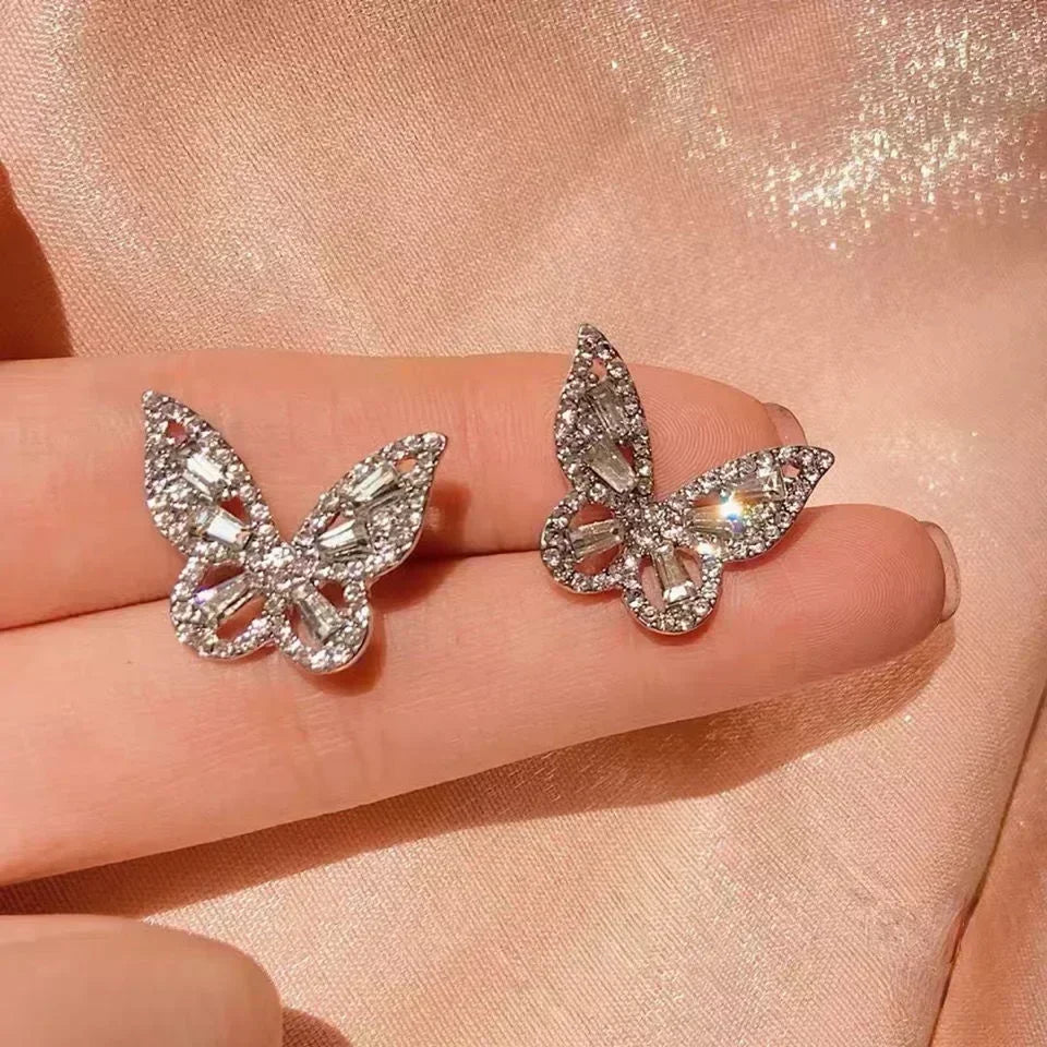 New Fashion Trend Unique Design Elegant and Exquisite Rectangular Zircon Earrings For Women Jewelry Wedding Party Premium Gifts