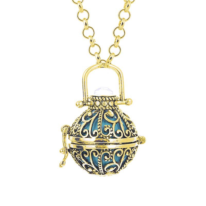 Long pendentif populaire rétro Diffusion de parfum, chaîne de pull creuse à la mode, nouveau cadeau féminin, collier d'aromathérapie transfrontalier