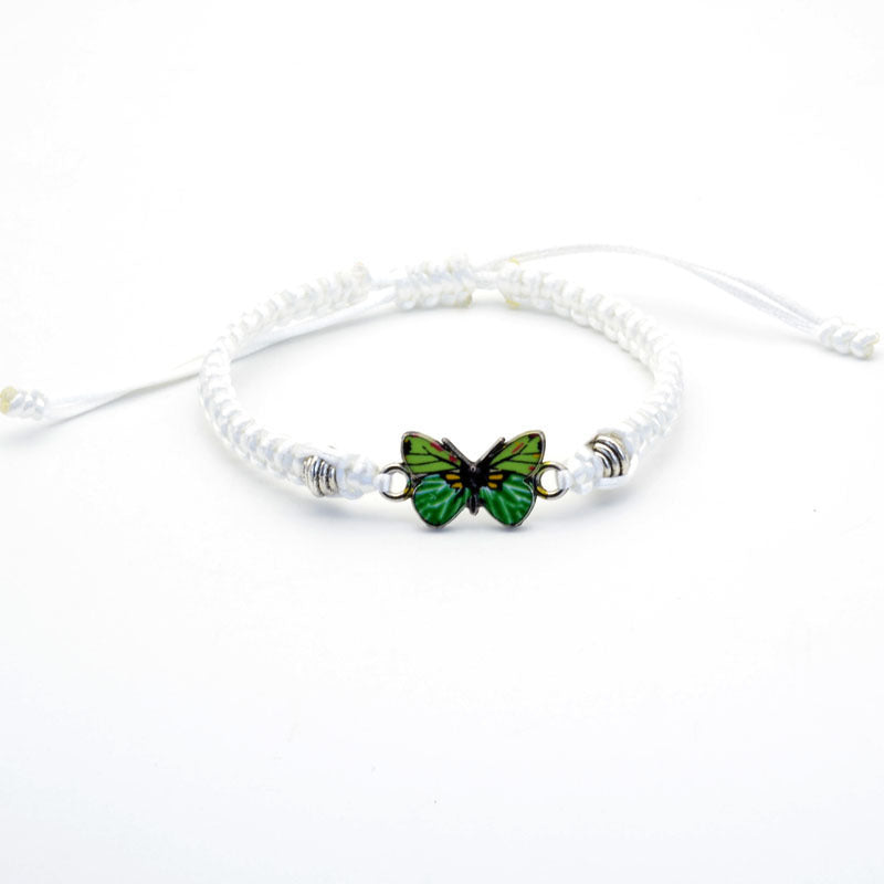 Bracelet papillon couple tissé à la main pour femme