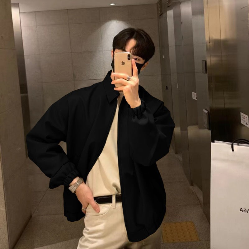 Kesheng Veste en cuir d'outillage ample pour homme, belle veste en cuir Duffy décontractée pour couple