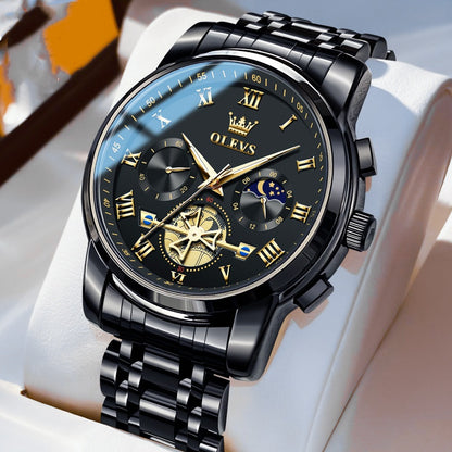 Montre à quartz étanche multifonctionnelle lumineuse non mécanique pour hommes