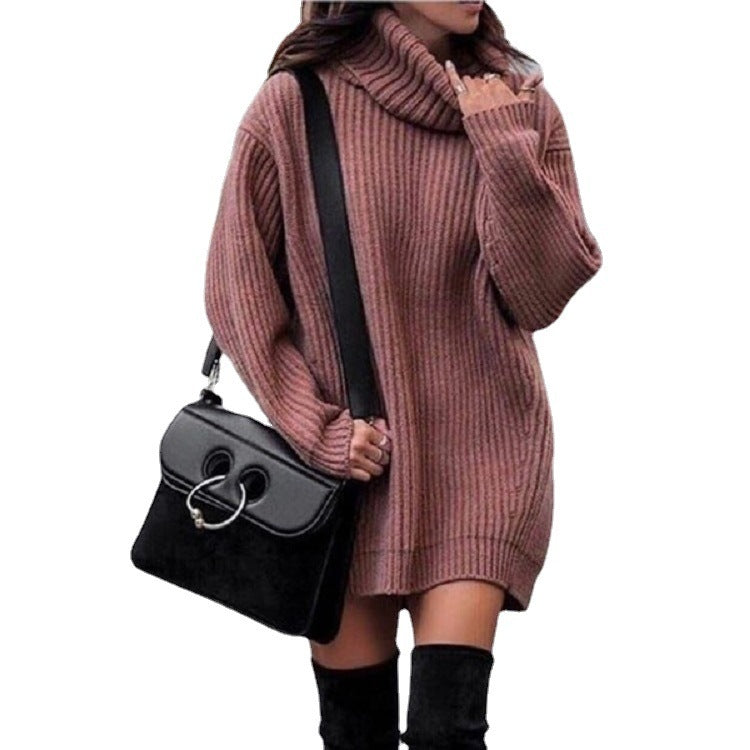 Fashionable Knitted Dress Sweaters Women's Clothing