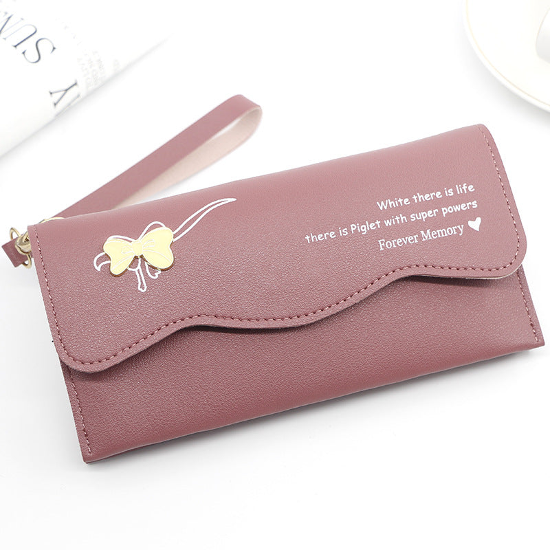 Long Simple Solid Color Ladies Wallet