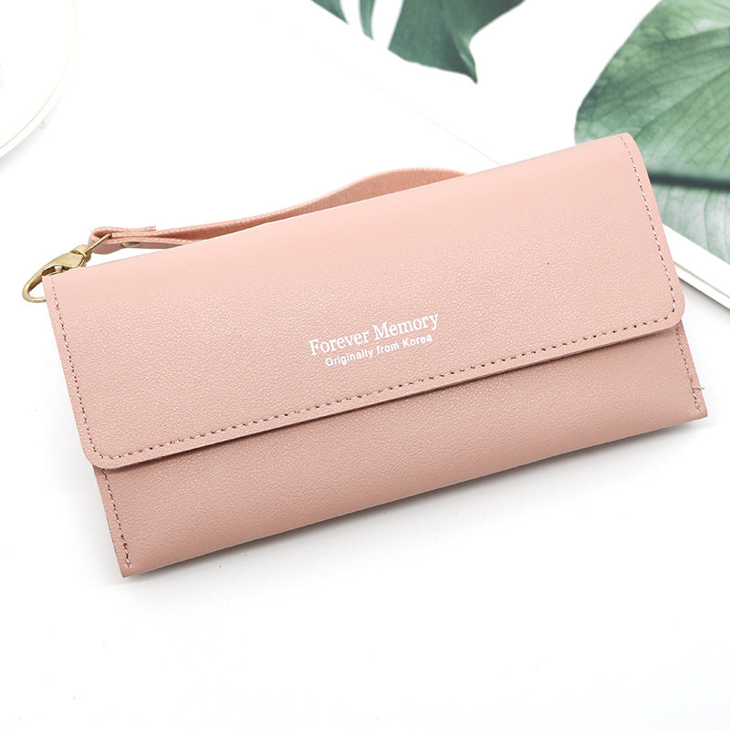 Long Simple Solid Color Ladies Wallet