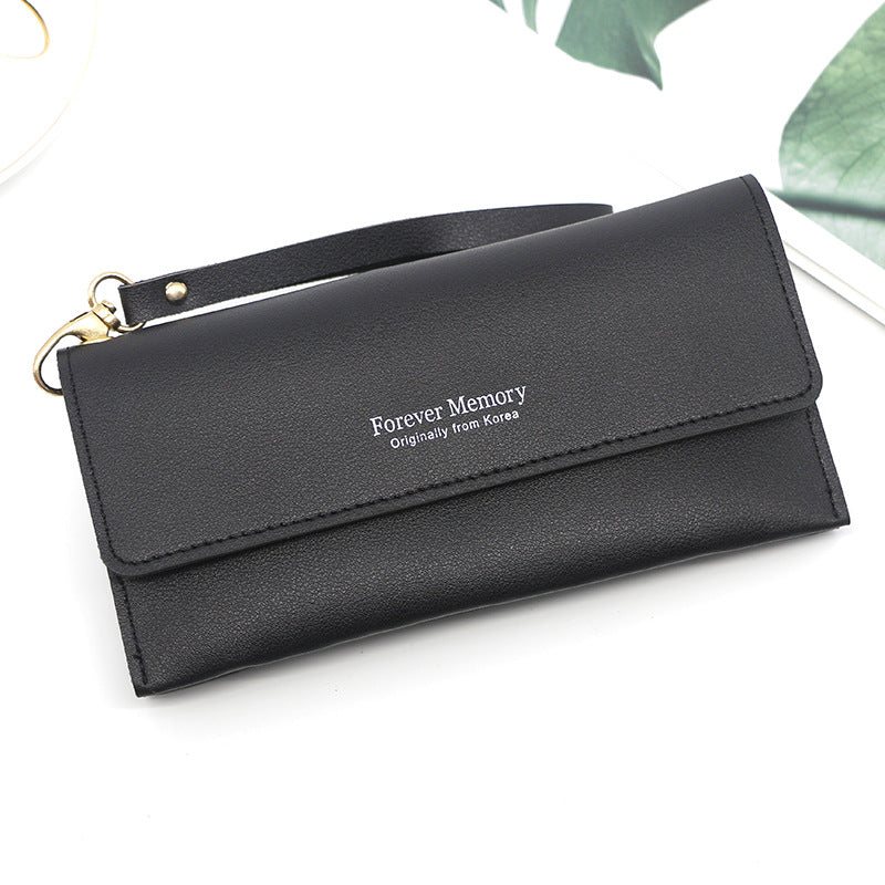 Long Simple Solid Color Ladies Wallet