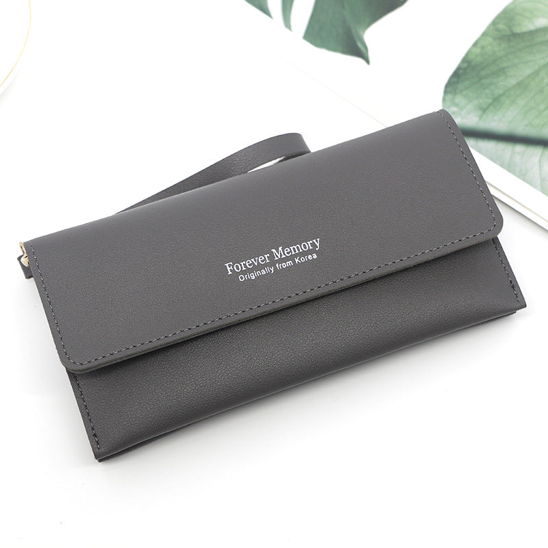 Long Simple Solid Color Ladies Wallet