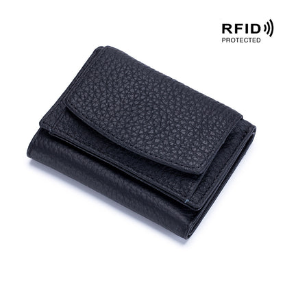 Small Wallet Female Genuine Leather Japanese Style Cloth Rfid Coin Purse Wallet Foreign Trade Female Mini Wallet Short Purse