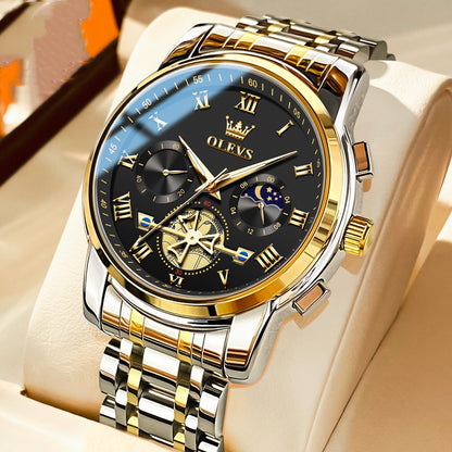 Montre à quartz étanche multifonctionnelle lumineuse non mécanique pour hommes