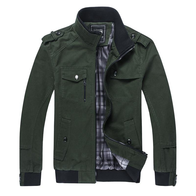 Men&#039;s Jacket 2022 Spring And Autumn New Korean Style Men&#039;s Jacket Pure Cotton Large Size Men&#039;s Stand Collar Work Jacket Men&#039;s