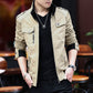 Men&#039;s Jacket 2022 Spring And Autumn New Korean Style Men&#039;s Jacket Pure Cotton Large Size Men&#039;s Stand Collar Work Jacket Men&#039;s