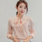 shirt long sleeve bottoming white shirt top chiffon shirt