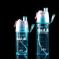 Sports Plastic Spray Water Bottle Water Bottle Outdoor Cooling Water Bottle Creative Gift New Strange Cup