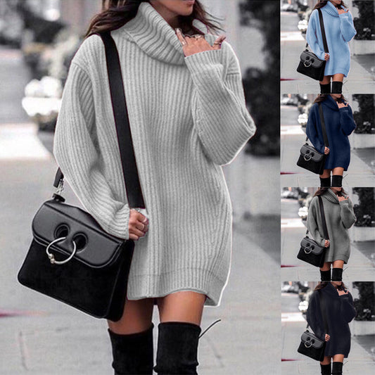 Fashionable Knitted Dress Sweaters Women's Clothing