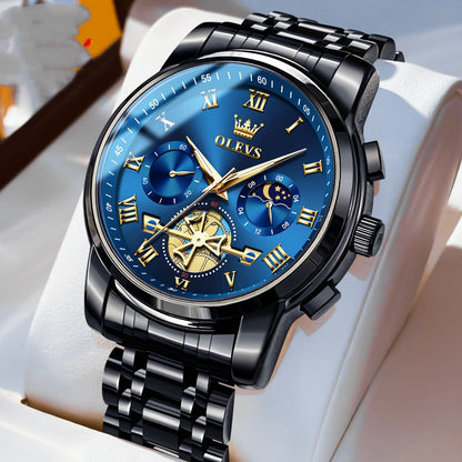 Montre à quartz étanche multifonctionnelle lumineuse non mécanique pour hommes