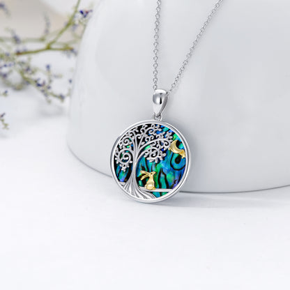 Collier lapin de Pâques avec pendentif en ormeau et lapin en argent sterling, bijoux de Pâques, cadeaux pour femmes et filles