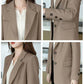 Loose Leisure All-matching Mid-length Suit Top For Women