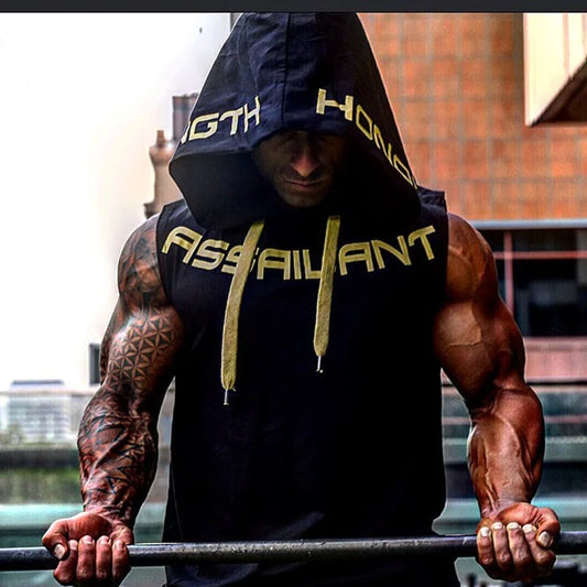 Men's Sleeveless Gym Hoodie