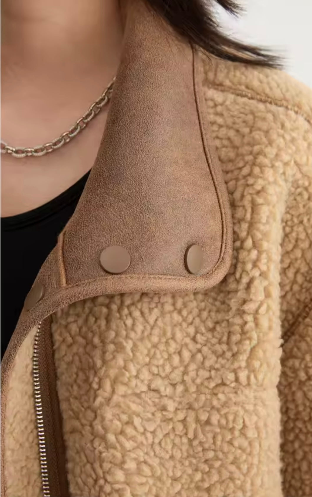 2025 New Retro Loose Vintage Lamb Wool Suede Reversible Thick Coat for Women Winter