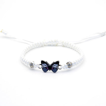 Bracelet papillon couple tissé à la main pour femme