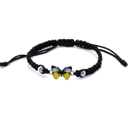 Bracelet papillon couple tissé à la main pour femme