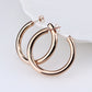 New Fashion Simple Earrings Round Hollow Wire Earrings Titanium Steel Ear Buckle Thick Earrings Ear Jewelry Female Explosive Style