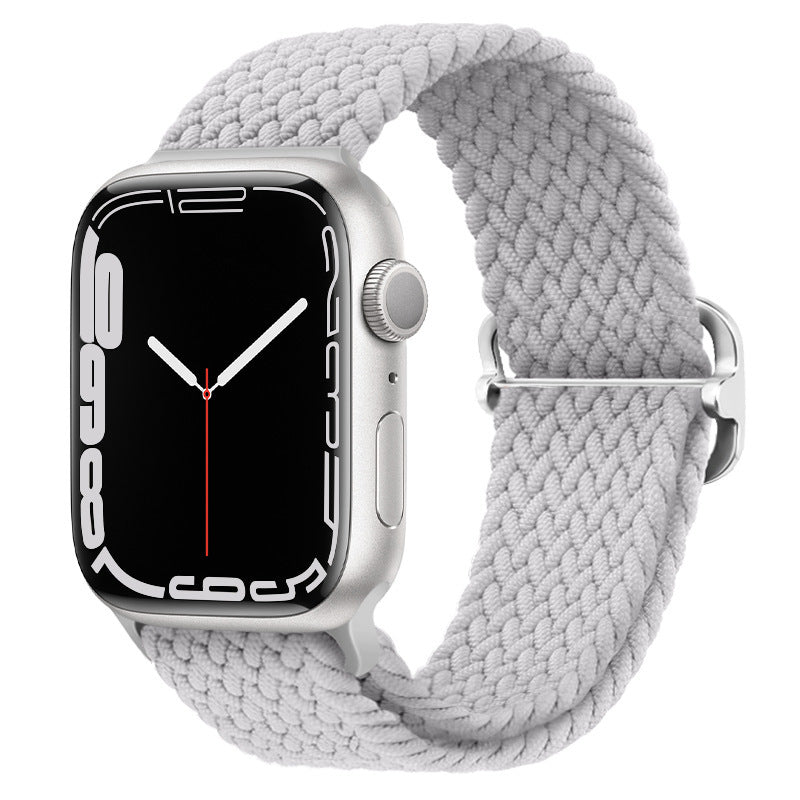 Casual Nylon Braided Elastic Integrated Sliding Buckle Iwatch Watch Strap