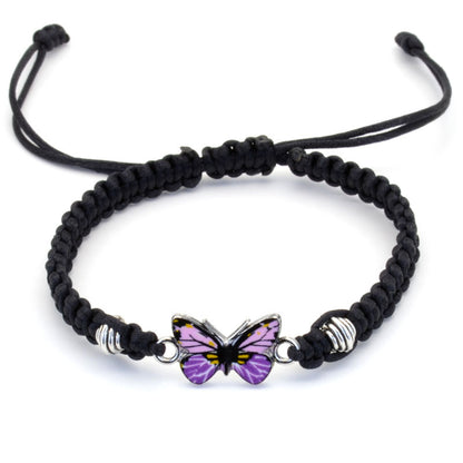 Bracelet papillon couple tissé à la main pour femme