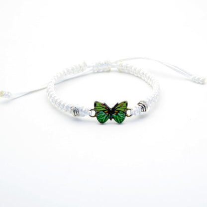 Bracelet papillon couple tissé à la main pour femme