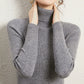 Autumn And Winter Turtleneck Sweater Women&#039;s Slim-fit Wool Short Pullover Stylish Long-sleeved Inner Knitted Base Shirt