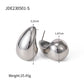 High Design Sense 18K Gold Chubby Water Drop Titanium Steel Earrings INS Female Fashion Joker Geometric Earrings Wholesale