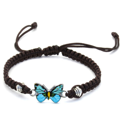 Bracelet papillon couple tissé à la main pour femme
