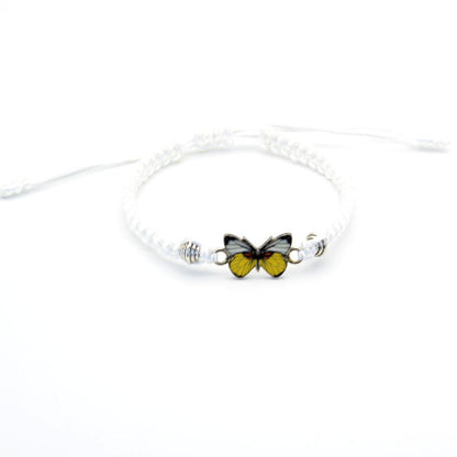 Bracelet papillon couple tissé à la main pour femme