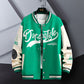 Men&#039;s Spring And Autumn Baseball Uniform Stand Collar Jacket Coat