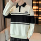 Men&#039;s Top New Men&#039;s Sweater Versatile Student Long-sleeved T-shirt Lapel Polo Shirt Sweater