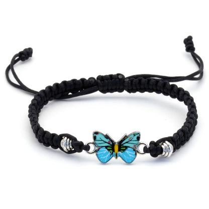 Bracelet papillon couple tissé à la main pour femme