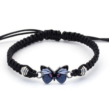 Bracelet papillon couple tissé à la main pour femme