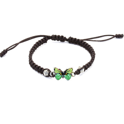 Bracelet papillon couple tissé à la main pour femme